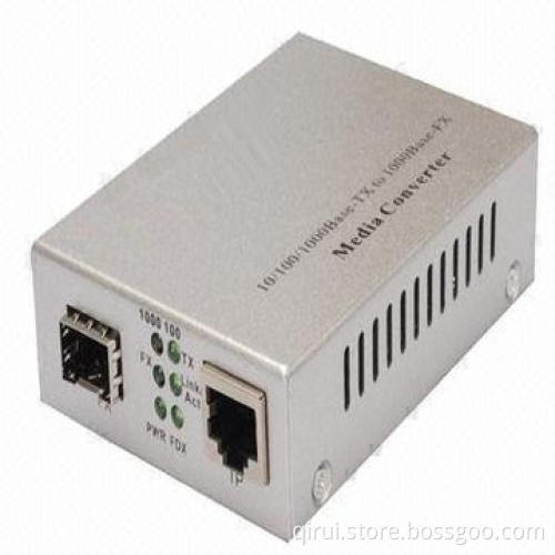 Fiber to RJ45/SFP media converter, 1.25g, 1310, SFP slots